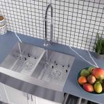 Pelican PL-HA128-R15-16g stainless steel farmhouse kitchen sink