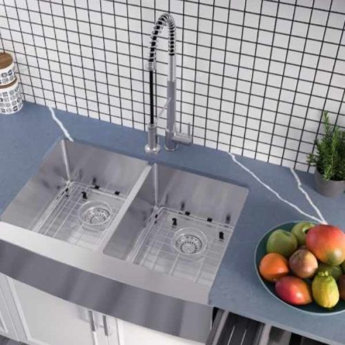 Pelican PL-HA128-R15-16g stainless steel farmhouse kitchen sink