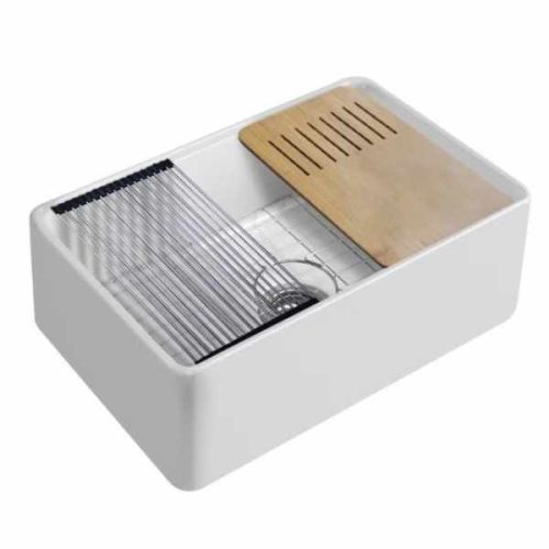 Pelican PL-FC3020WS fireclay workstation farmhouse sink