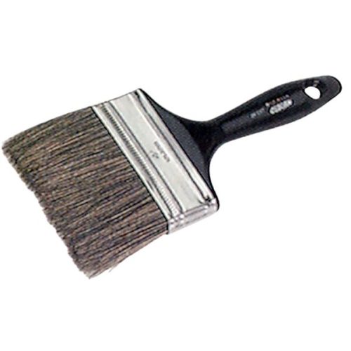 2 inch polyester paint brush with lacquered wood handle