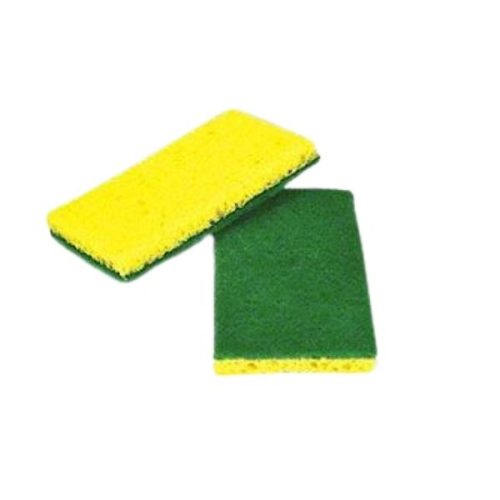Medium Duty Scouring Sponge with green scrub pad