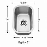 Small single bowl undermount kitchen sink in 18 gauge stainless steel