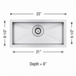 Small single bowl undermount sink in 18 gauge stainless steel with satin finish