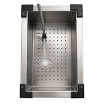 Stainless Steel Colander for rinsing fruit and produce in the sink