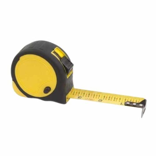16 foot steel measuring tape with rubber grip and self-lock