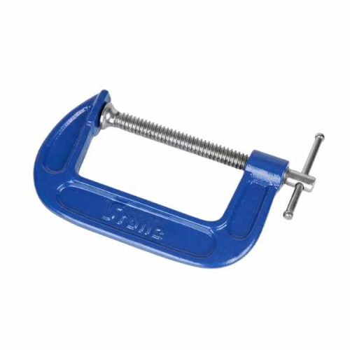 4 inch stone C-clamp with steel screw and sliding pin handle