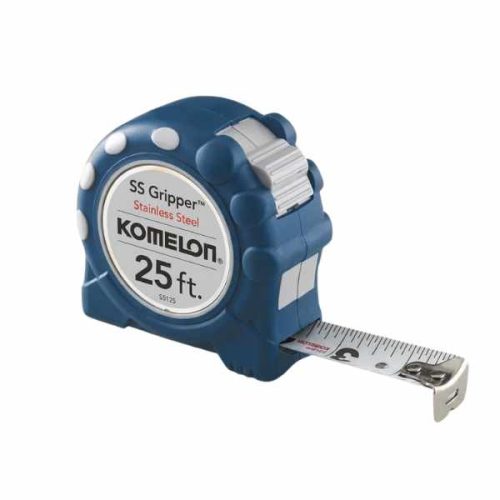 Stone Nylon Coated Measuring Tape 25 ft x 1 in with gray rubber case