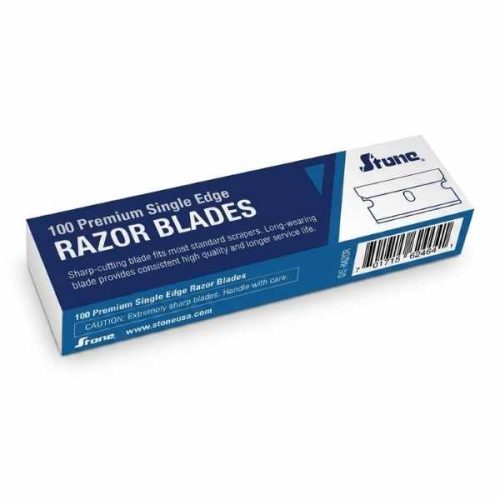 Stone single edge razor blades for standard razor blade tools
