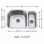Undermount double bowl sink in 18 gauge stainless steel