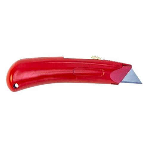 Utility knife with retractable blade and zinc handle