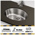 Vanity sink 17 x 16-1/8 inch in stainless steel