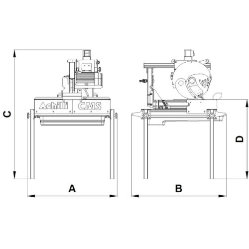 Achilli CMS Compound Miter Saw 115V 1.5HP - Imagen Gallery 4 - Plans