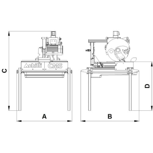 Achilli CMS Compound Miter Saw 230V 3HP - Imagen Gallery 4 - Plans