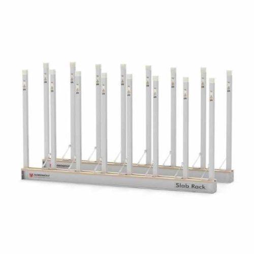 Aardwolf slab rack kit with 16 posts for stone storage