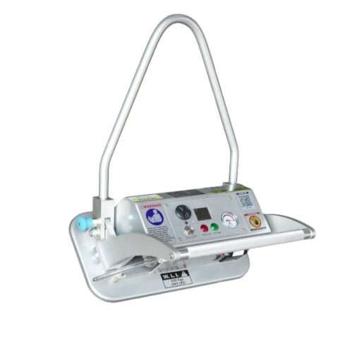 Angled view Aardwolf Swiftlift ASVL380 vacuum lifter control panel and lifting frame