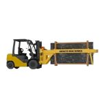 Side view ABACO Container Bundle Slab Loader M2 in extended and retracted configurations