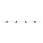 Side view of ABACO Countertop Slab Saver 83 rail with four suction cup assemblies