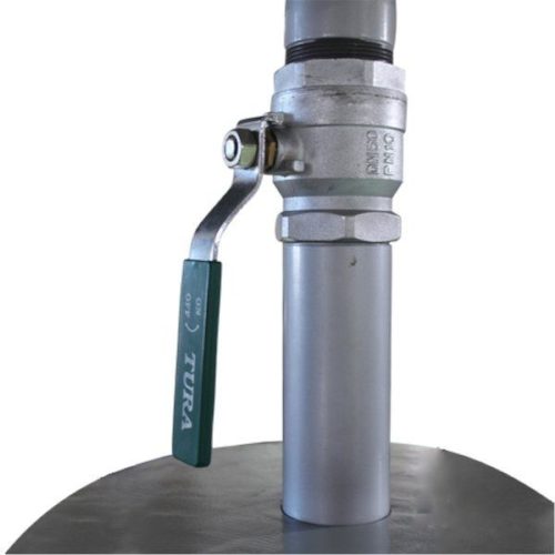 Close-up Abaco Dehydrator 089 pipe valve and control handle