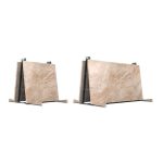 Abaco Folding Adjustable Giant A-Frame 078 supporting stone slabs in two width configurations