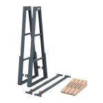 Abaco Folding Adjustable Giant A-Frame 078 with detached crossbars and timber support blocks