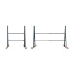 Front view Abaco Folding Adjustable Giant A-Frame 078 in compact and extended configurations