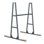 Angled view of Abaco QLI Folding Truck A-Frame Juni 074 with crossbar and timber-lined base
