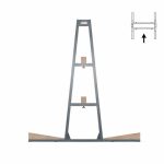 Side view Abaco QLI Truck A-Frame 060 with timber-covered supports