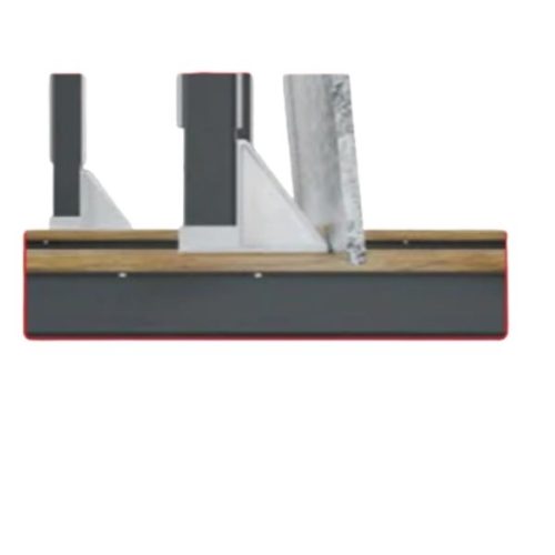 Abaco Safety Corner Slab Rack Wedge 5.5 positioned between a stone slab and rack pole