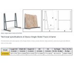 Abaco Single Sided Truck A-Frame 060 measurement diagram with front and side views