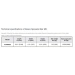 ABACO Spreader Bar M9 measurement diagram with dimensional references