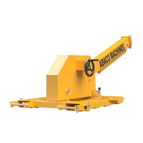 Angled view of ABACO TPS Forklift Boom 3 in 1 with raised lifting arm
