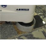 Achilli LM/30-VE detail showing Frankfurt abrasive plates and polishing attachments