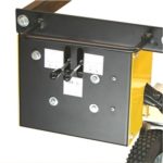 Achilli SC500 LC detail view showing tilting slab transport cart and worktop
