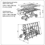 Achilli SC500 LC dimensions view showing telescopic control panel and slab handling system