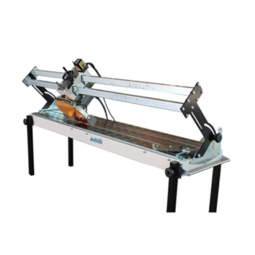 Achilli TAG PL 200 side view showing rail wet saw structure and cutting table