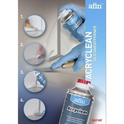 Afin Acryclean Silicone Remover application setup for surface cleaning