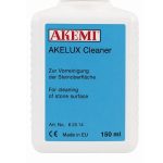 Akemi AKELUX Cleaner close-up showing cleaner bottle and label