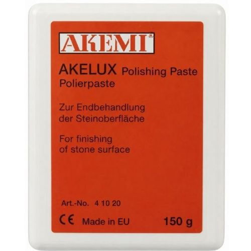 Akemi AKELUX Polishing Paste close-up showing tube body and label