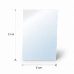 AKEMI AKELUX Transparent Film dimensions showing 9 cm height and 6 cm width