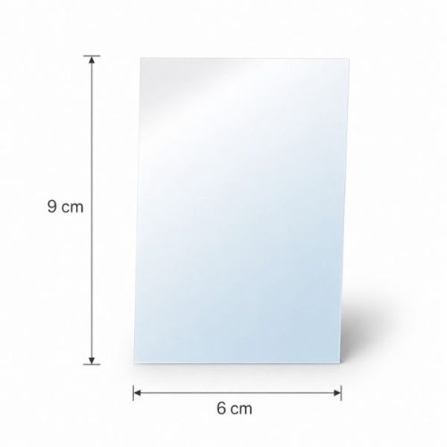 AKEMI AKELUX Transparent Film dimensions showing 9 cm height and 6 cm width