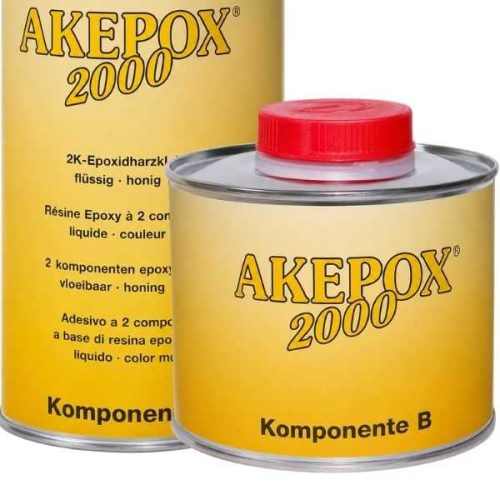 Akemi AKEPOX 2000 close-up showing epoxy container and label