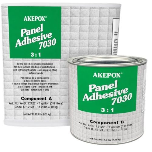 Akemi AKEPOX Panel Adhesive 7030 close-up container label and packaging