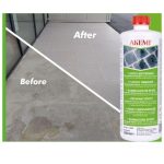 Akemi Epoxy Remover application for cleaning epoxy residue on stone surfaces