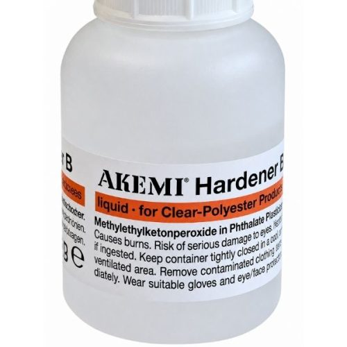 Akemi Hardener B Liquid close-up container label and packaging