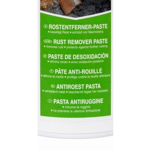 Akemi Rust Remover Paste close-up container label and packaging