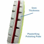 PlasterKing polishing pad profile with 5 mm thickness measurement