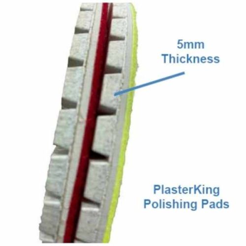 PlasterKing polishing pad profile with 5 mm thickness measurement