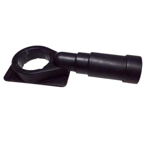 Angled view Alpha Ecoguard CD with drilling opening and vacuum hose connector
