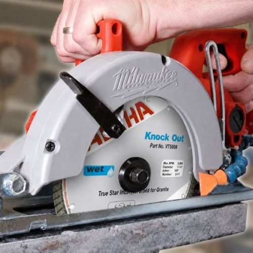 Alpha Knock Out VTS008 mounted on a Trac Star 2000 wet saw
