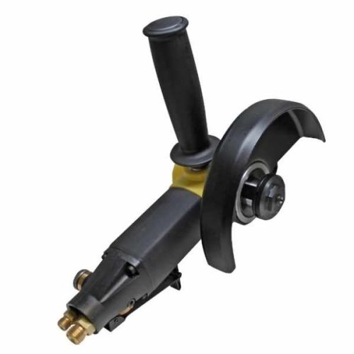 Angled view showing ALPHA PSC-600 Pneumatic Stone Cutter without a cutting disc